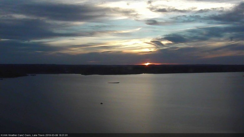 Lake Travis webcam, March 6, 2018 5:45 PM CT