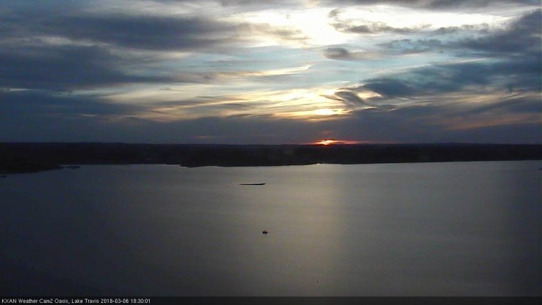 Lake Travis webcam, March 6, 2018 6:00 PM CT