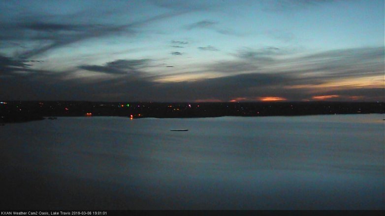 Lake Travis webcam, March 6, 2018 6:25 PM CT