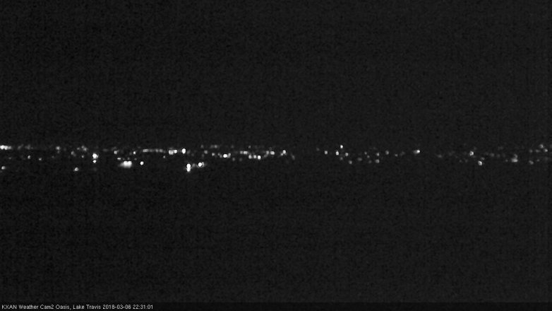 Lake Travis webcam, March 6, 2018 9:50 PM CT