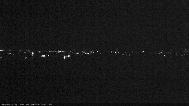 Lake Travis webcam, March 6, 2018 11:10 PM CT