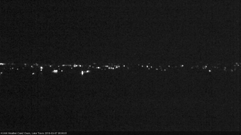 Lake Travis webcam, March 6, 2018 11:20 PM CT