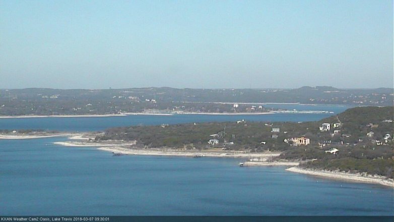 Lake Travis webcam, March 7, 2018 9:00 AM CT