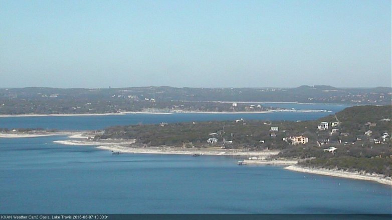 Lake Travis webcam, March 7, 2018 9:05 AM CT