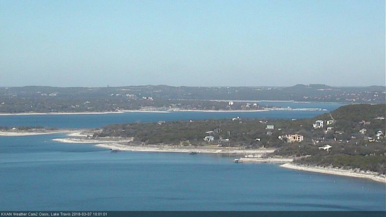 Lake Travis webcam, March 7, 2018 9:10 AM CT