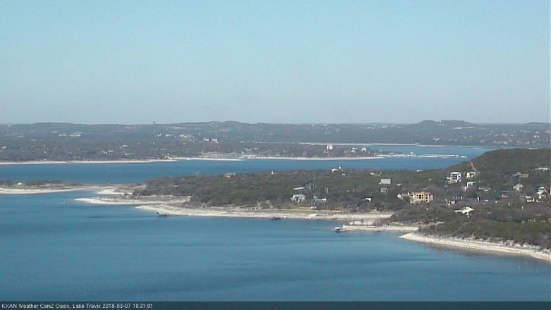 Lake Travis webcam, March 7, 2018 9:40 AM CT
