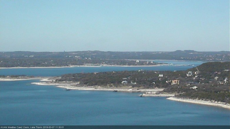 Lake Travis webcam, March 7, 2018 11:00 AM CT