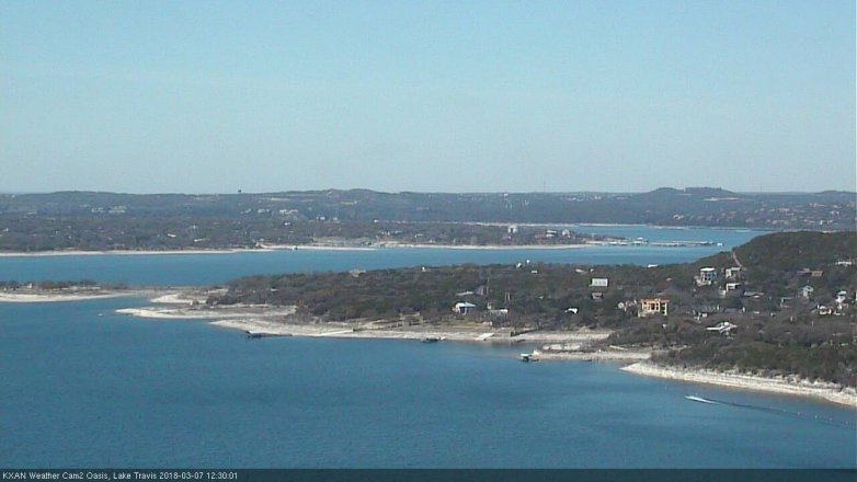 Lake Travis webcam, March 7, 2018 12:00 PM CT
