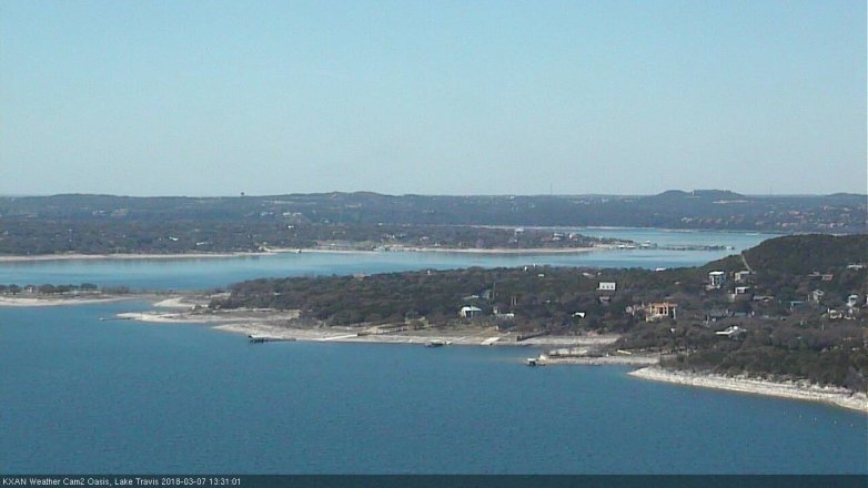 Lake Travis webcam, March 7, 2018 12:45 PM CT