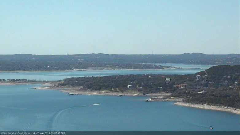 Lake Travis webcam, March 7, 2018 2:10 PM CT