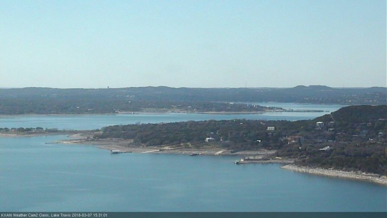 Lake Travis webcam, March 7, 2018 2:35 PM CT