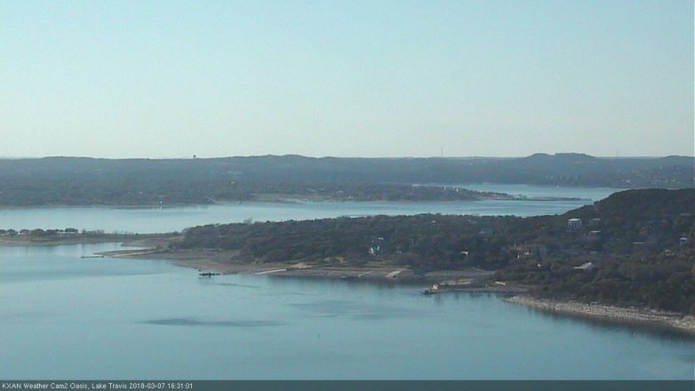 Lake Travis webcam, March 7, 2018 3:50 PM CT