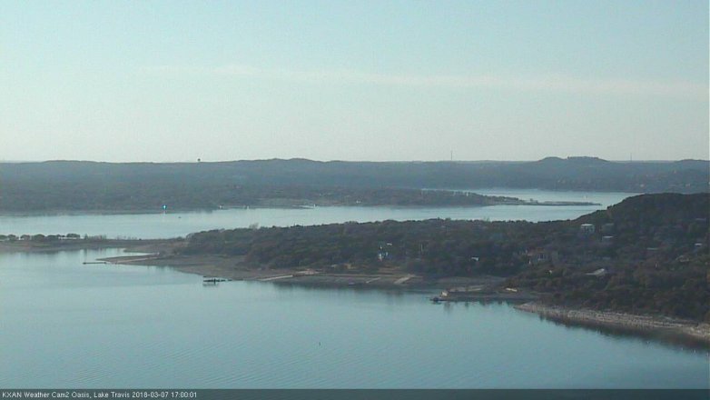 Lake Travis webcam, March 7, 2018 4:05 PM CT