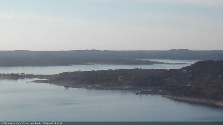 Lake Travis webcam, March 7, 2018 4:35 PM CT