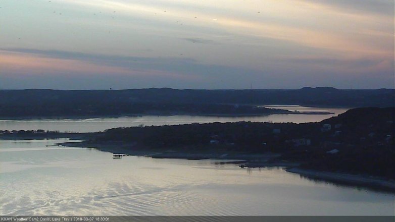 Lake Travis webcam, March 7, 2018 5:55 PM CT