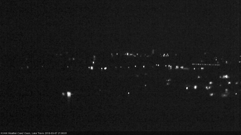 Lake Travis webcam, March 7, 2018 8:25 PM CT