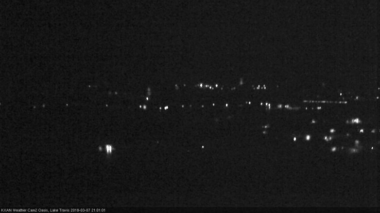 Lake Travis webcam, March 7, 2018 8:30 PM CT