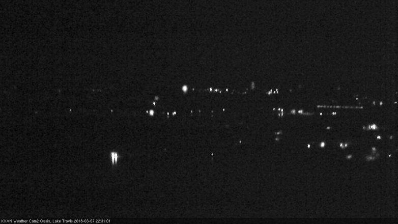Lake Travis webcam, March 7, 2018 9:45 PM CT