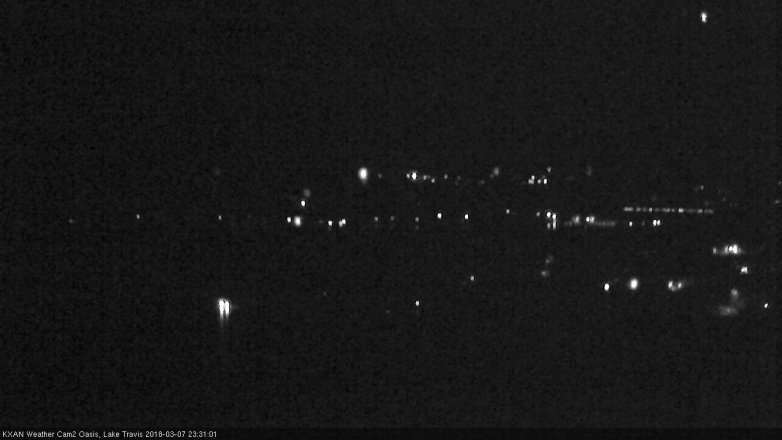Lake Travis webcam, March 7, 2018 10:40 PM CT