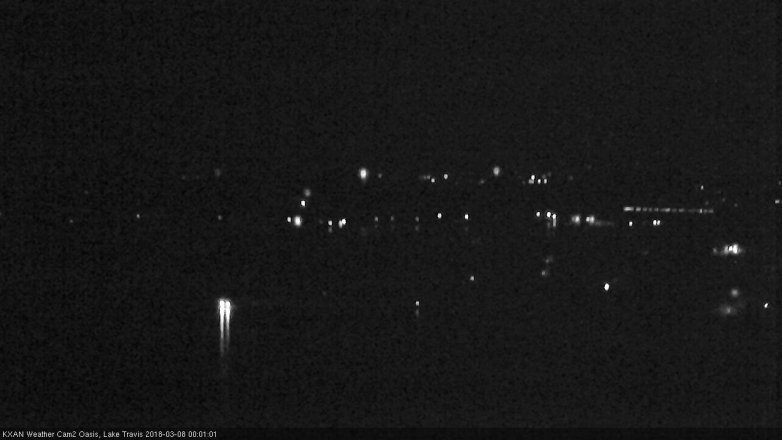 Lake Travis webcam, March 7, 2018 11:05 PM CT
