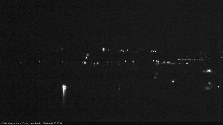 Lake Travis webcam, March 7, 2018 11:10 PM CT