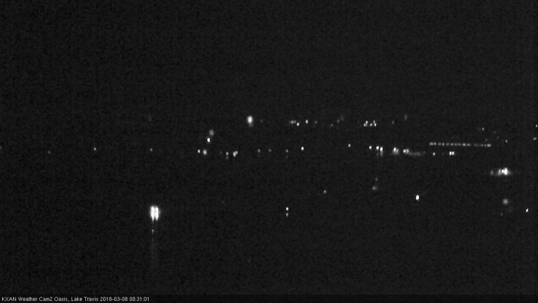 Lake Travis webcam, March 7, 2018 11:45 PM CT