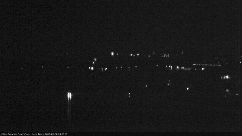 Lake Travis webcam, March 7, 2018 11:55 PM CT