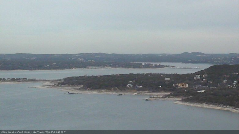 Lake Travis webcam, March 8, 2018 9:00 AM CT