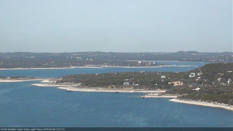 Lake Travis webcam, March 8, 2018 9:50 AM CT