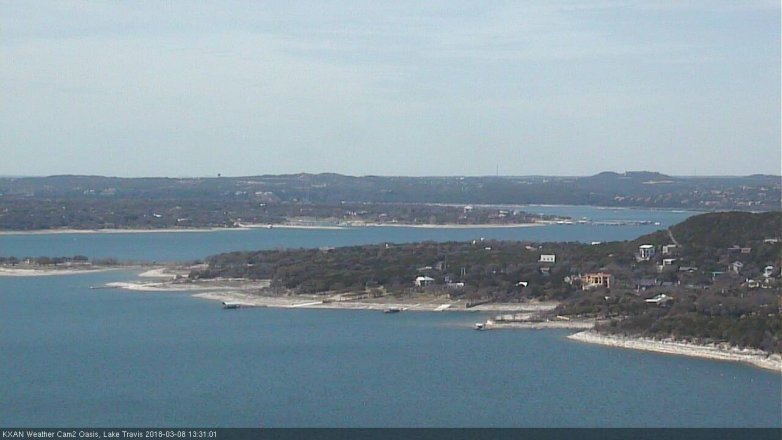 Lake Travis webcam, March 8, 2018 12:40 PM CT