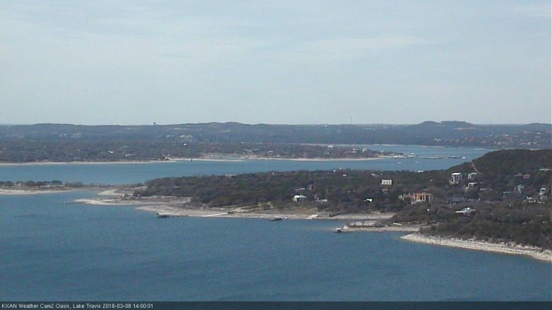 Lake Travis webcam, March 8, 2018 1:10 PM CT