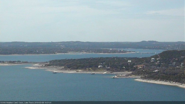Lake Travis webcam, March 8, 2018 1:55 PM CT