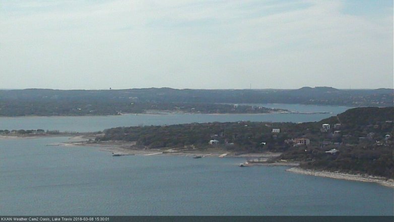 Lake Travis webcam, March 8, 2018 2:40 PM CT