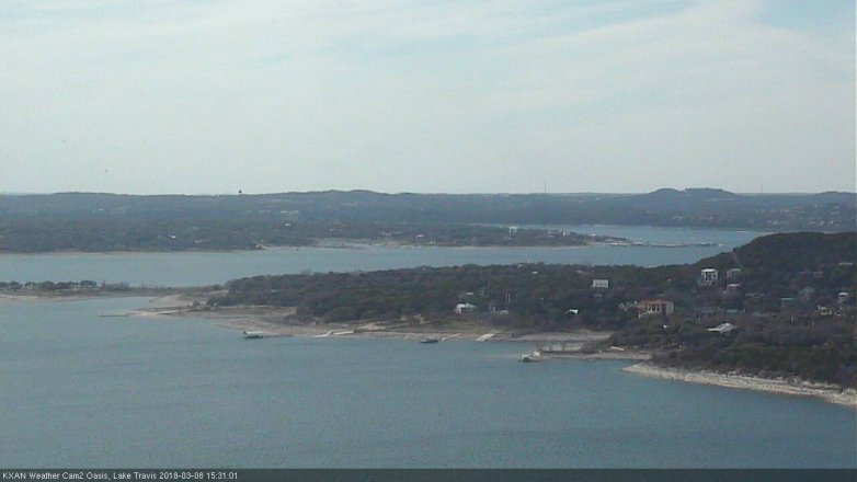 Lake Travis webcam, March 8, 2018 2:55 PM CT