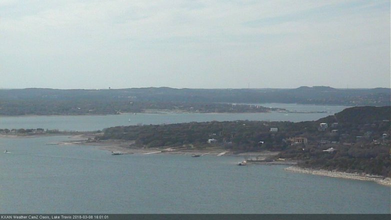 Lake Travis webcam, March 8, 2018 3:15 PM CT