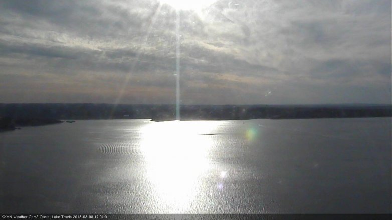 Lake Travis webcam, March 8, 2018 4:10 PM CT