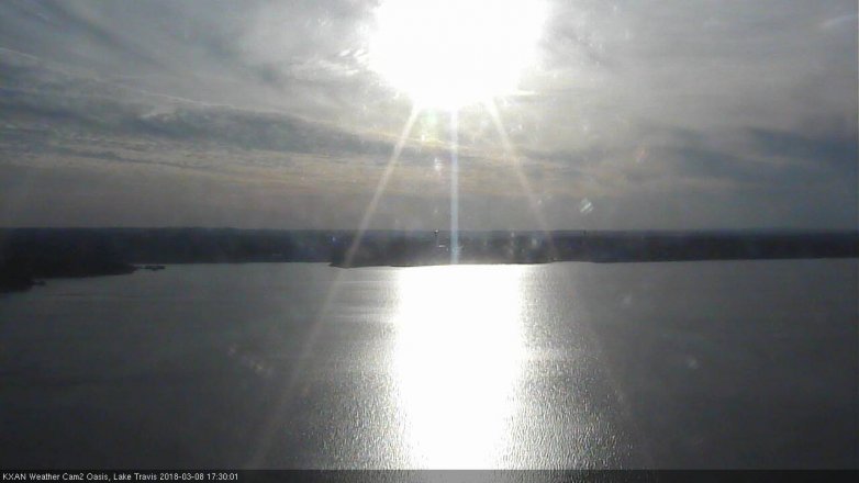 Lake Travis webcam, March 8, 2018 5:00 PM CT