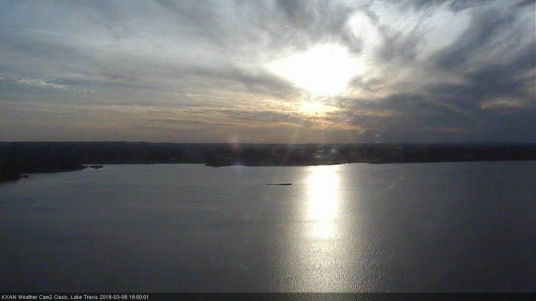 Lake Travis webcam, March 8, 2018 5:10 PM CT