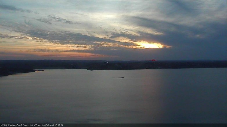 Lake Travis webcam, March 8, 2018 5:35 PM CT