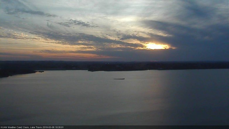 Lake Travis webcam, March 8, 2018 6:00 PM CT