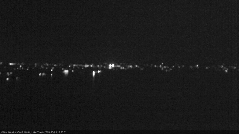 Lake Travis webcam, March 8, 2018 6:55 PM CT