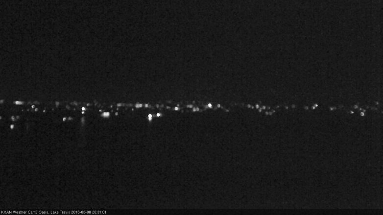 Lake Travis webcam, March 8, 2018 8:00 PM CT