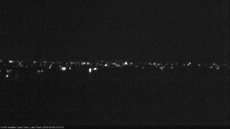 Lake Travis webcam, March 8, 2018 8:20 PM CT