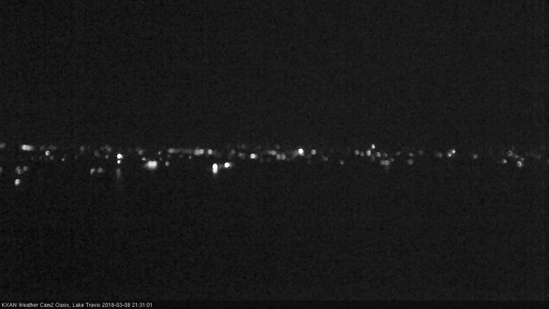 Lake Travis webcam, March 8, 2018 8:45 PM CT