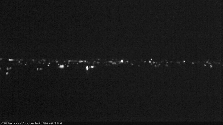 Lake Travis webcam, March 8, 2018 9:25 PM CT