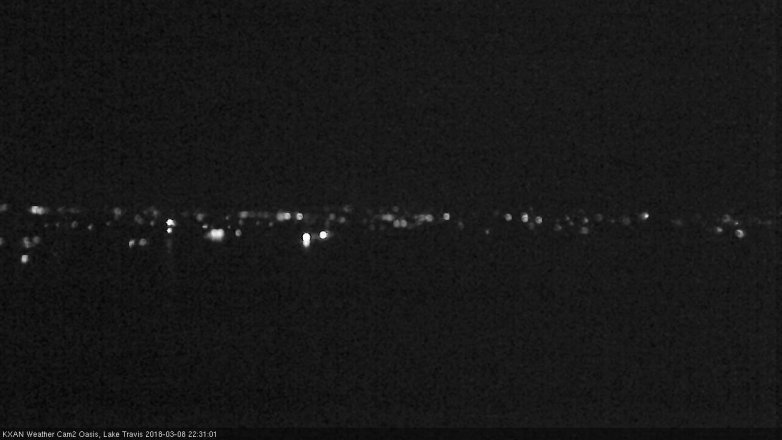 Lake Travis webcam, March 8, 2018 9:35 PM CT