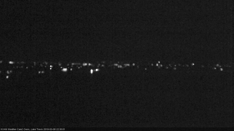 Lake Travis webcam, March 8, 2018 9:55 PM CT