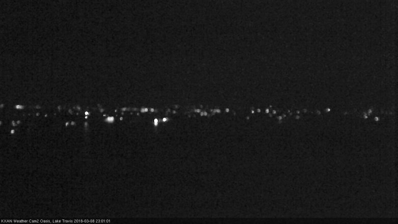 Lake Travis webcam, March 8, 2018 10:05 PM CT