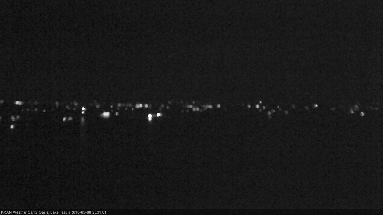 Lake Travis webcam, March 8, 2018 10:45 PM CT