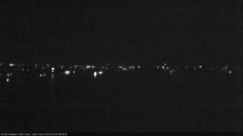 Lake Travis webcam, March 8, 2018 11:20 PM CT